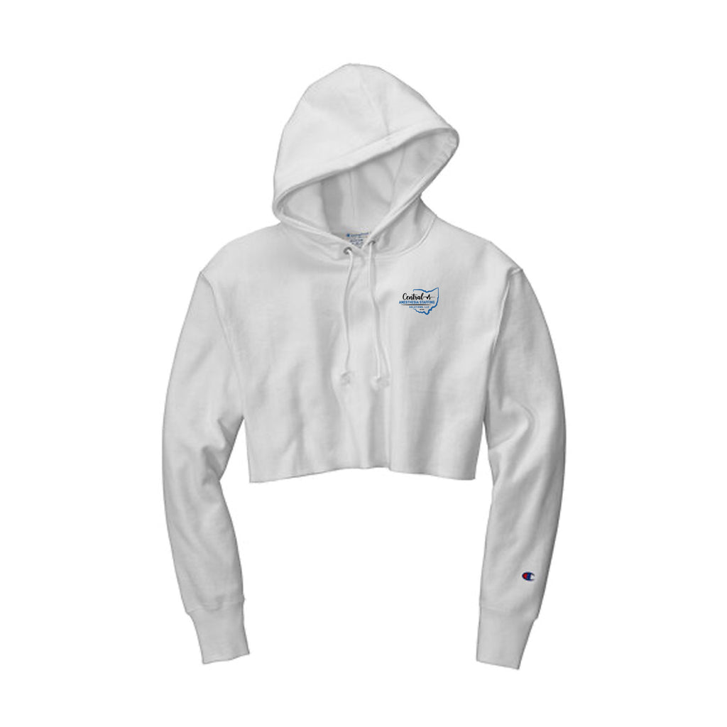 CASS - Champion® Women’s Reverse Weave® Cropped Cut-Off Hooded Sweatshirt