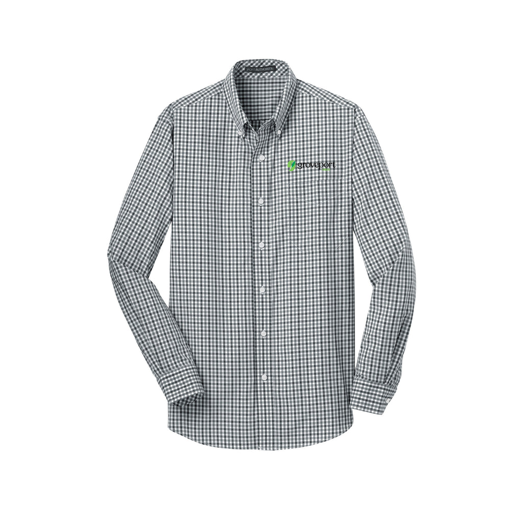 Groveport Municipal - Port Authority® Long Sleeve Gingham Easy Care Shirt