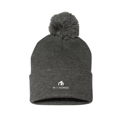 M/I Homes - 12" Pom-Pom Cuffed Beanie