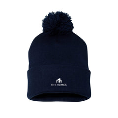 M/I Homes - 12" Pom-Pom Cuffed Beanie