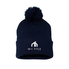 M/I Title - 12" Pom-Pom Cuffed Beanie