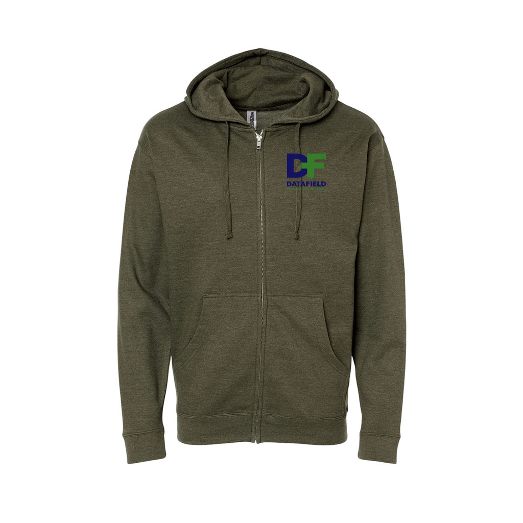 Datafield Technology Services - Unisex Midweight Full-Zip Hooded Sweatshirt