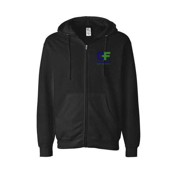 Datafield Technology Services - Unisex Midweight Full-Zip Hooded Sweatshirt