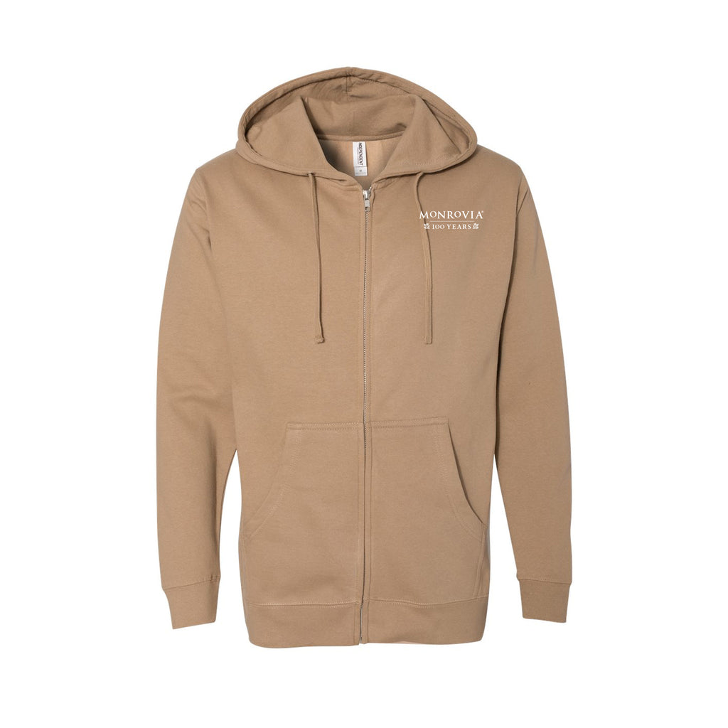 Monrovia 100 Years - Unisex Midweight Full-Zip Hooded Sweatshirt