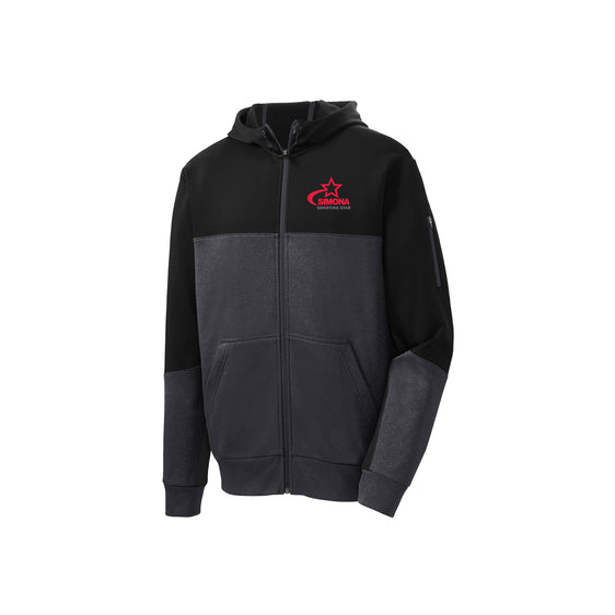 SIMONA Stars - Sport-Tek® Tech Fleece Colorblock Full-Zip Hooded Jacket