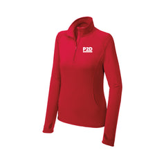P2D - Sport-Tek® Ladies Sport-Wick® Stretch 1/4-Zip Pullover