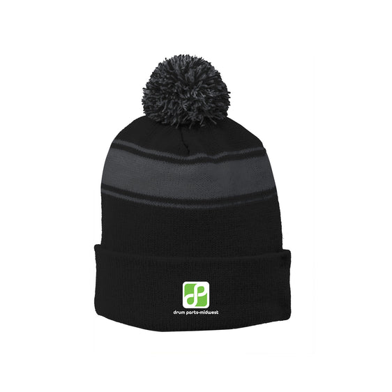 Drum Parts - Sport-Tek® Stripe Pom Pom Beanie