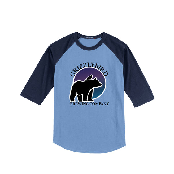 GrizzlyBird Brewing Company - Moon Logo - Sport-Tek® Colorblock Raglan Jersey