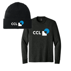 CCL Holiday Shop - District® Perfect Tri® Long Sleeve Tee & Port Authority® Thermal Knit Cuffed Beanie