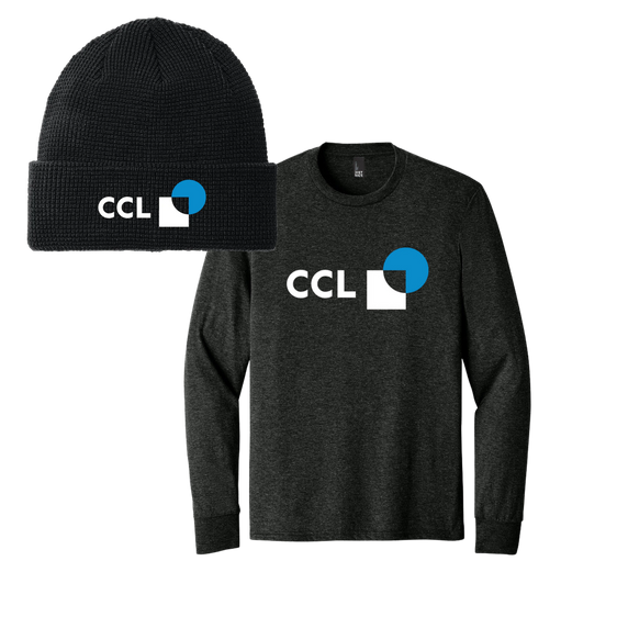 CCL Holiday Shop - District® Perfect Tri® Long Sleeve Tee & Port Authority® Thermal Knit Cuffed Beanie
