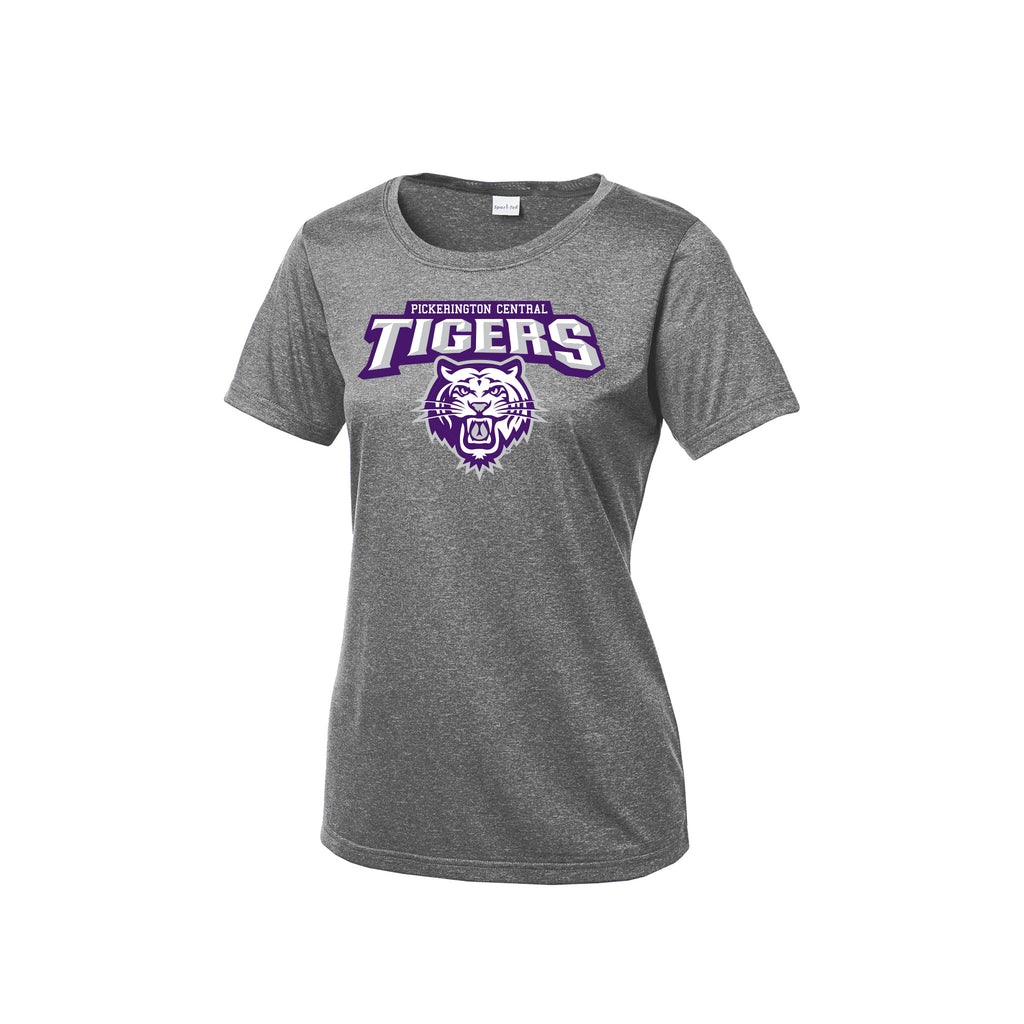 Pickerington Central Golf - Sport-Tek® Ladies Heather Contender™ Scoop Neck Tee