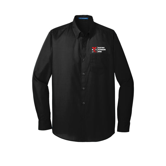 R&T Yoder Electric - Port Authority® Long Sleeve Carefree Poplin Shirt