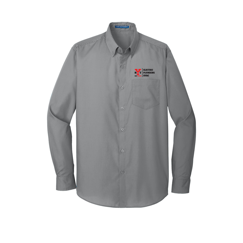 R&T Yoder Electric - Port Authority® Long Sleeve Carefree Poplin Shirt