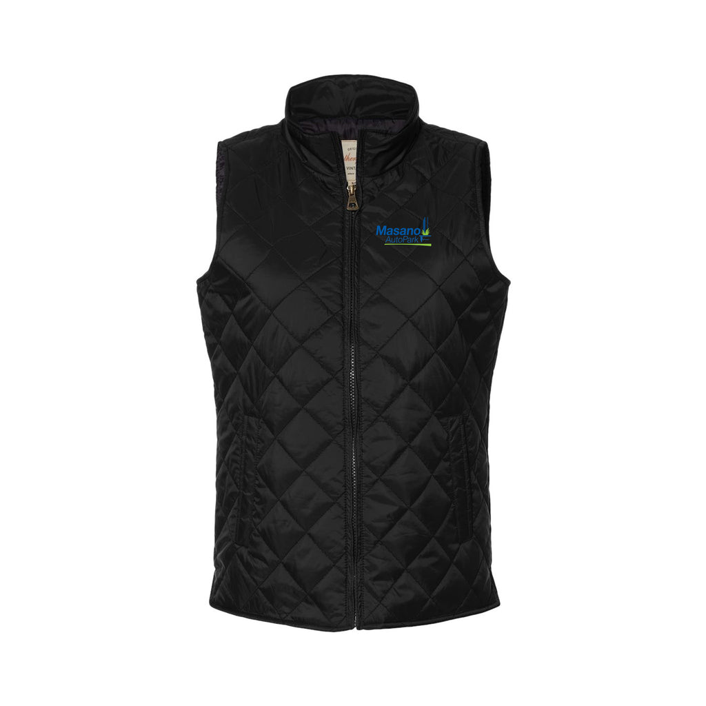 Masano Auto Park - Weatherproof - Women's Vintage Diamond Quilted Vest