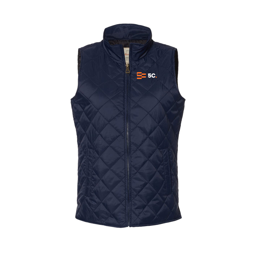 5C - Women's Vintage Diamond Quilted Vest
