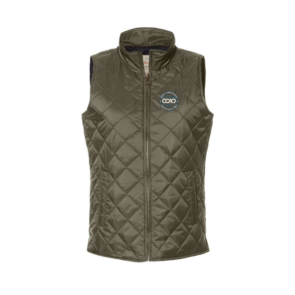 CCAO - Women's Vintage Diamond Quilted Vest