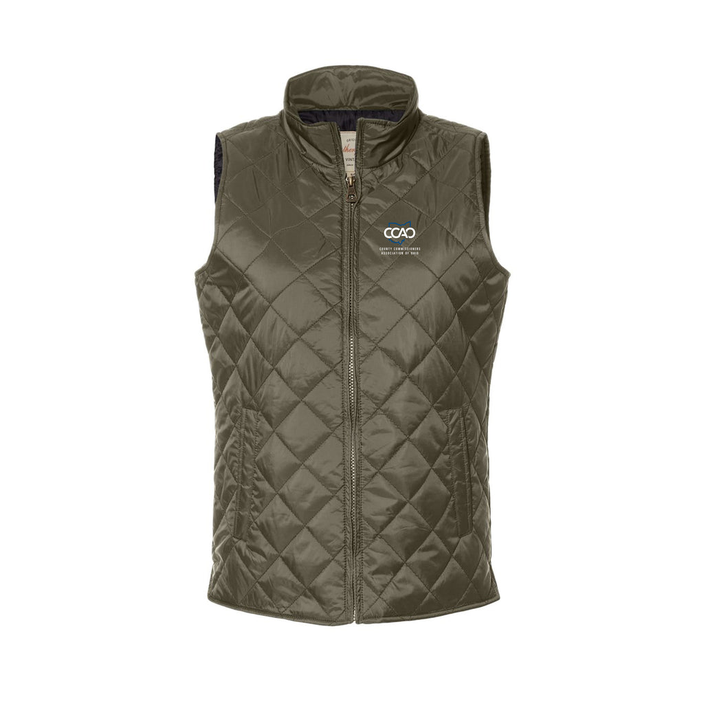 CCAO - Women's Vintage Diamond Quilted Vest