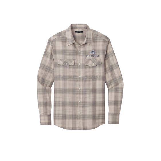 M/I Homes - Port Authority® Long Sleeve Ombre Plaid Shirt