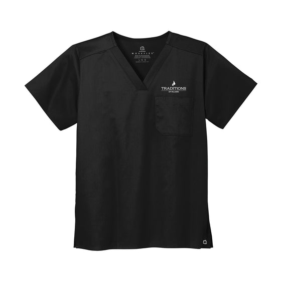 Traditions of Hilliard - Wink® Unisex WorkFlex Chest Pocket V-Neck Top