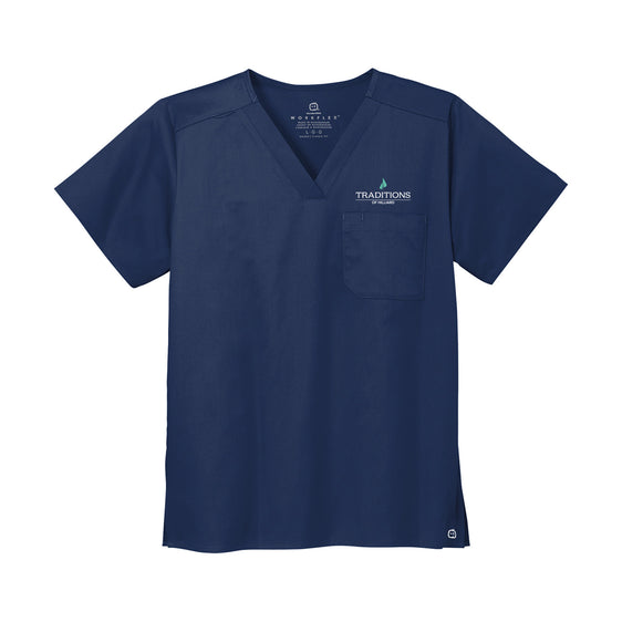 Traditions of Hilliard - Wink® Unisex WorkFlex Chest Pocket V-Neck Top