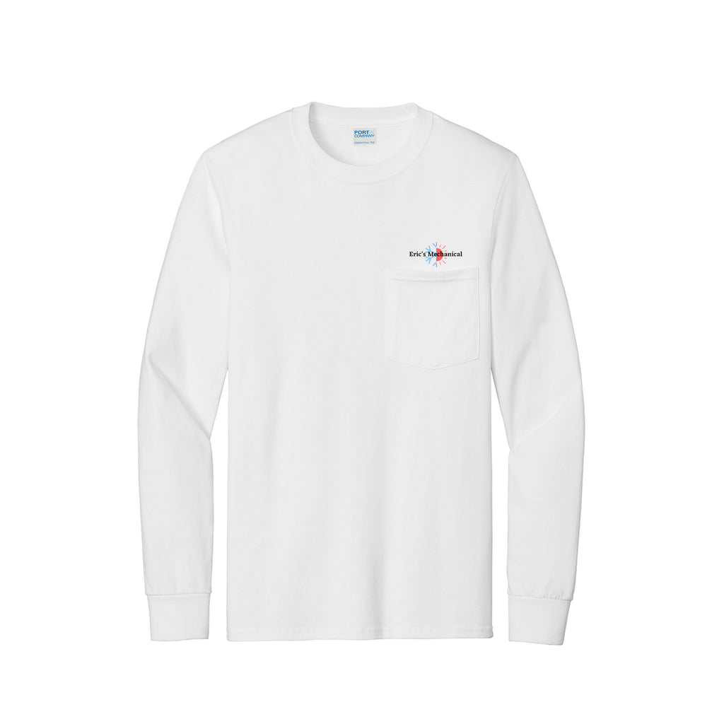 Eric's Mechanical - Port & Co™ Long Sleeve Essential Pocket Tee