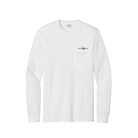 Eric's Mechanical - Port & Co™ Long Sleeve Essential Pocket Tee