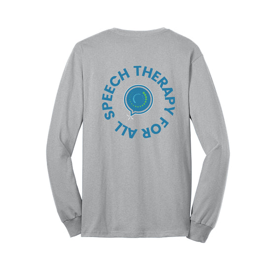 Speech Therapy For All - Port & Company® Long Sleeve Core Blend Tee With Back Design