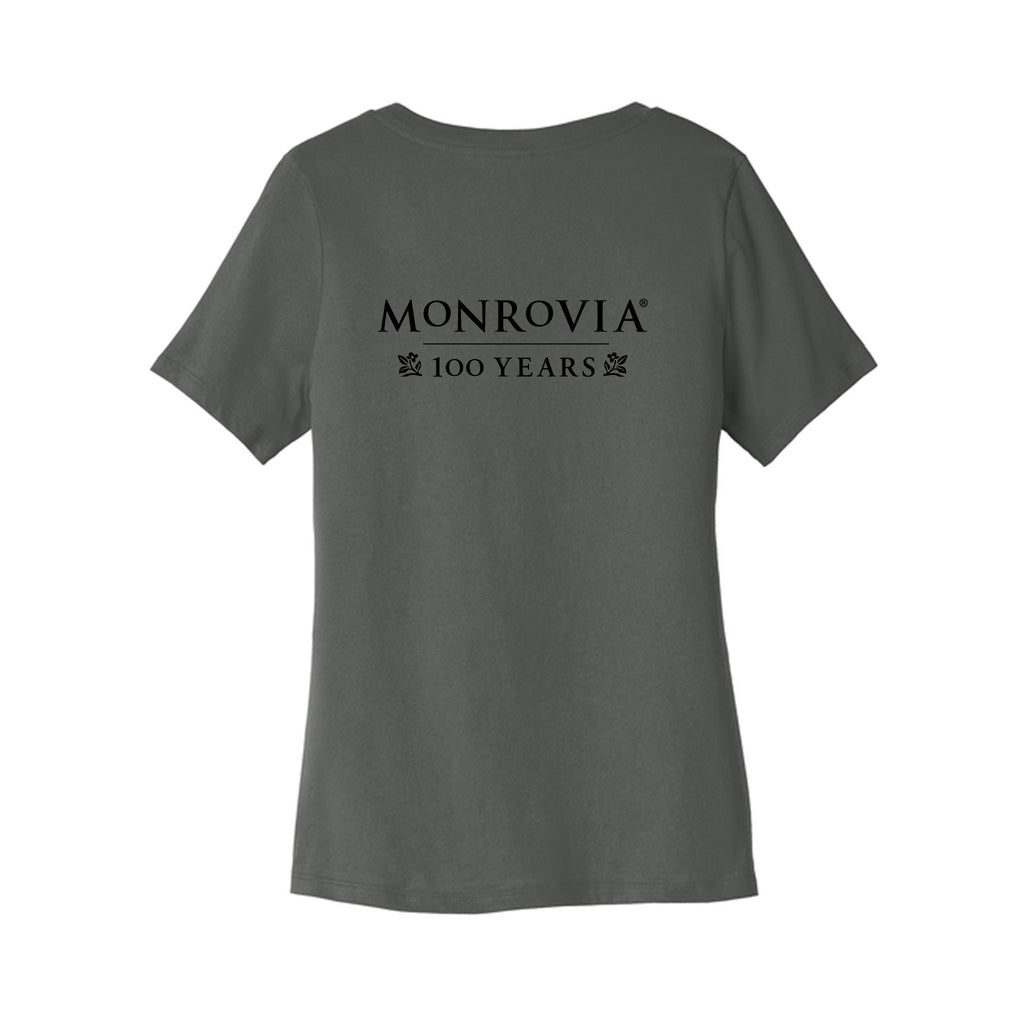 Monrovia 100 Years - BELLA+CANVAS® Women’s Relaxed Jersey Short Sleeve V-Neck Tee
