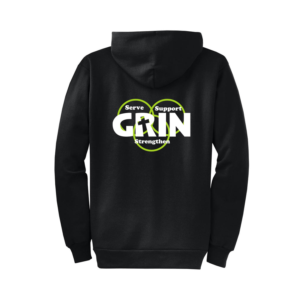 GRIN - Port & Company® Core Fleece Full-Zip Hooded Sweatshirt