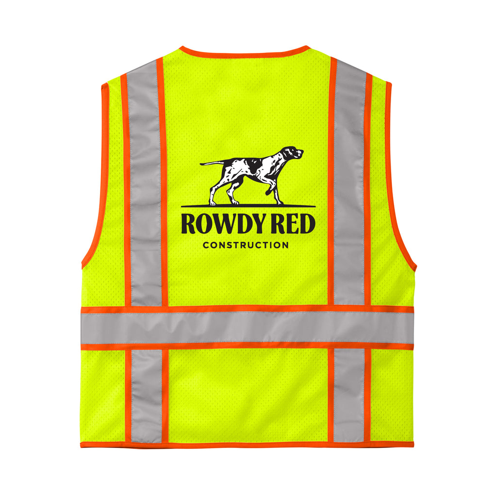 Rowdy Red Construction - CornerStone® ANSI 107 Class 2 Mesh Zippered Two-Tone Vest