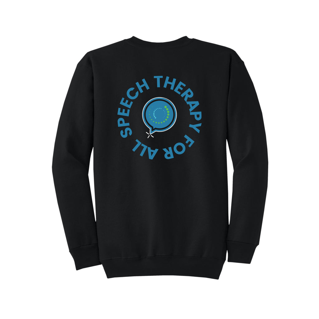 Speech Therapy For All - Port & Company® Core Fleece Crewneck Sweatshirt With Backs