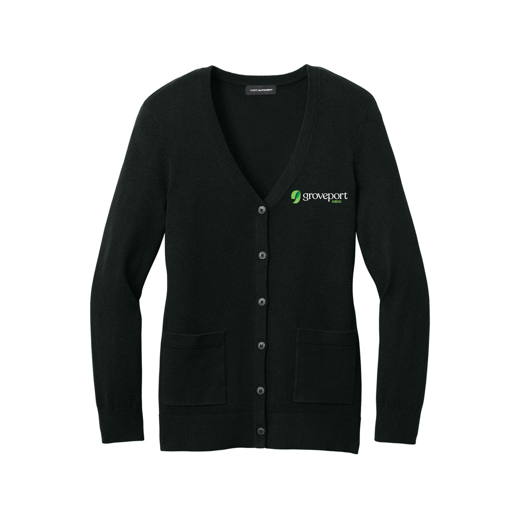 Groveport Municipal - Port Authority® Women’s Easy Care Button-Up Cardigan Sweater