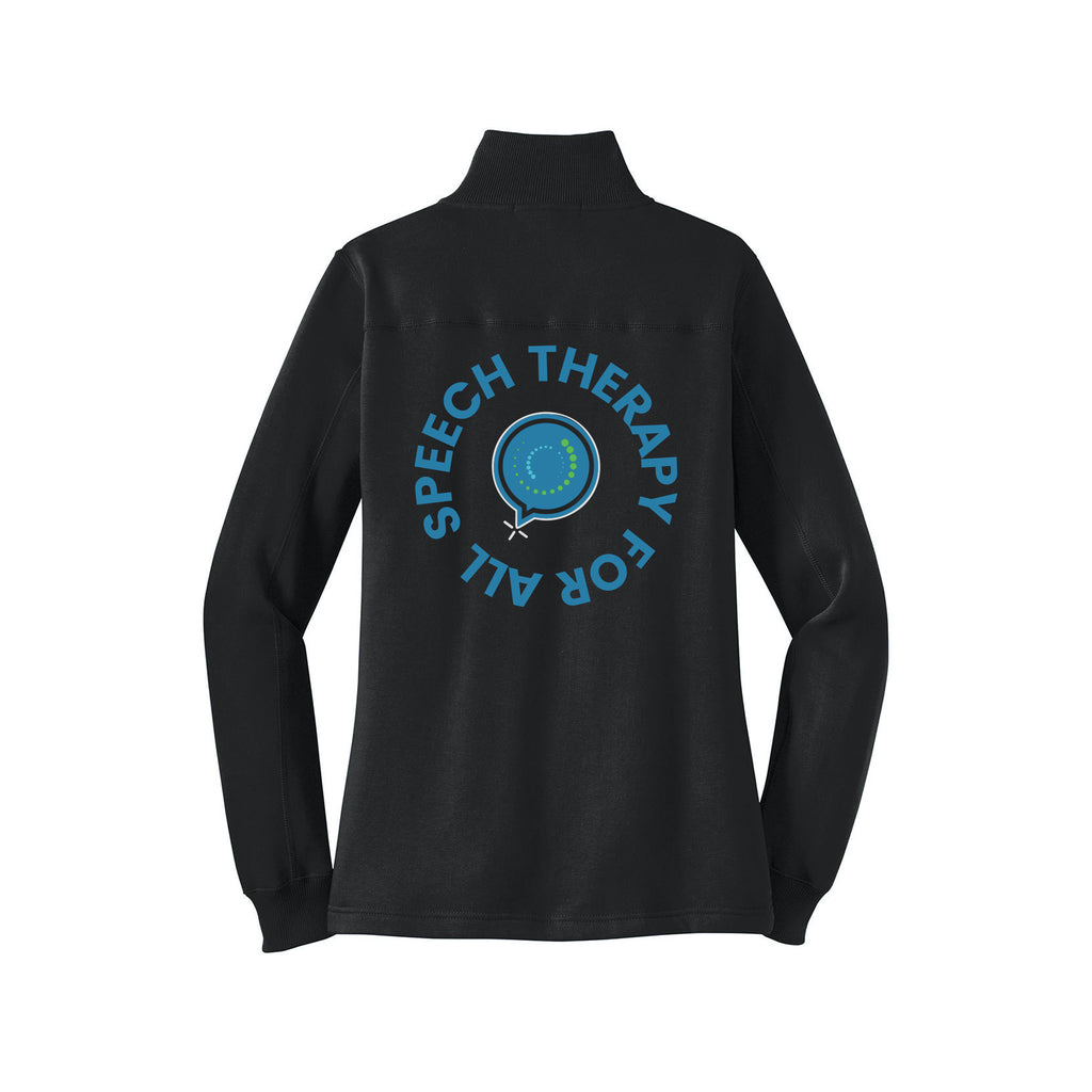 Speech Therapy For All - Sport-Tek® Women's 1/4-Zip Sweatshirt With Backs