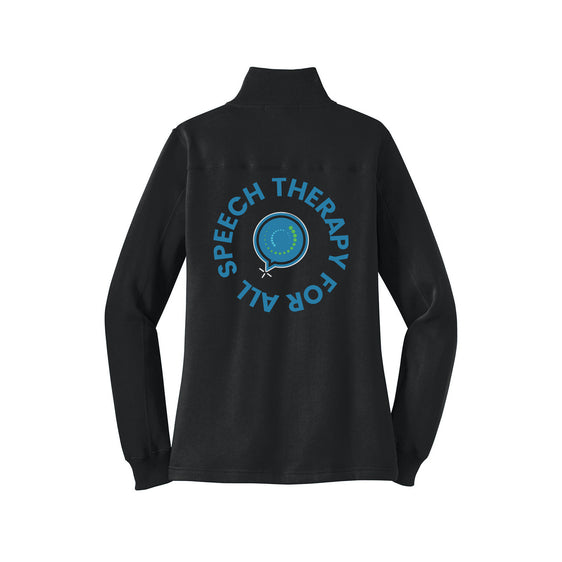 Speech Therapy For All - Sport-Tek® Women's 1/4-Zip Sweatshirt With Backs