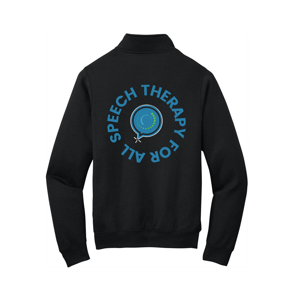 Speech Therapy For All - Port & Company ® Core Fleece 1/4-Zip Pullover Sweatshirt With Backs