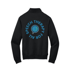 Speech Therapy For All - Port & Company ® Core Fleece 1/4-Zip Pullover Sweatshirt With Backs