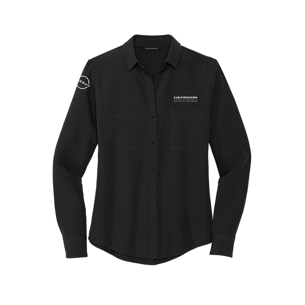 Germain Nissan Columbus - Mercer+Mettle® Women's Stretch Crepe Long Sleeve Camp Blouse