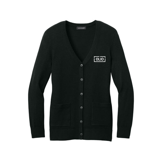 OLIO - Port Authority® Women’s Easy Care Button-Up Cardigan Sweater