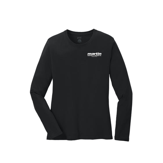 Martin Painting - Port & Company® Women's Long Sleeve Core Cotton Tee