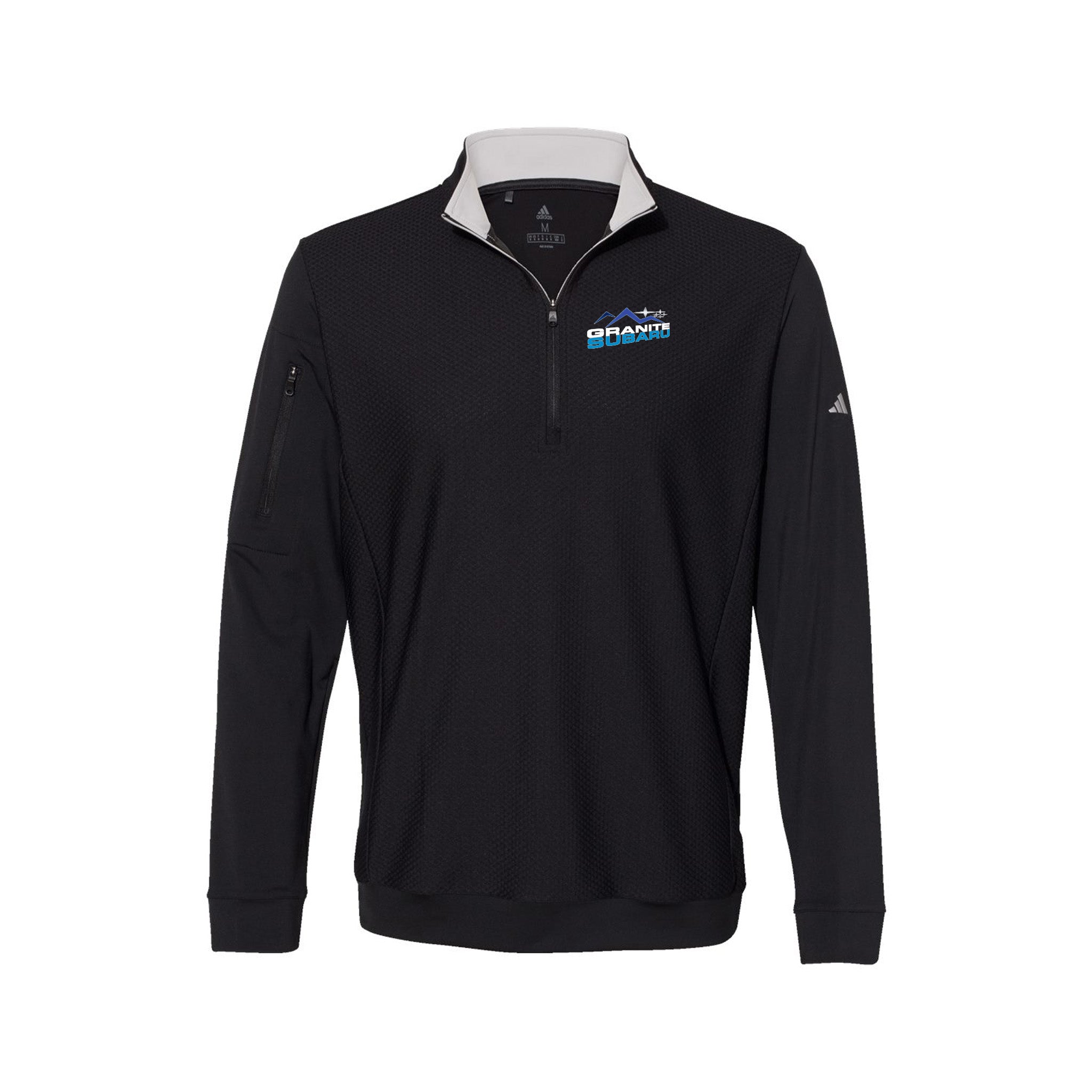Granite Subaru - Adidas - Performance Textured Quarter-Zip Granite Subaru - Adidas - Performance Textured Quarter-Zip
