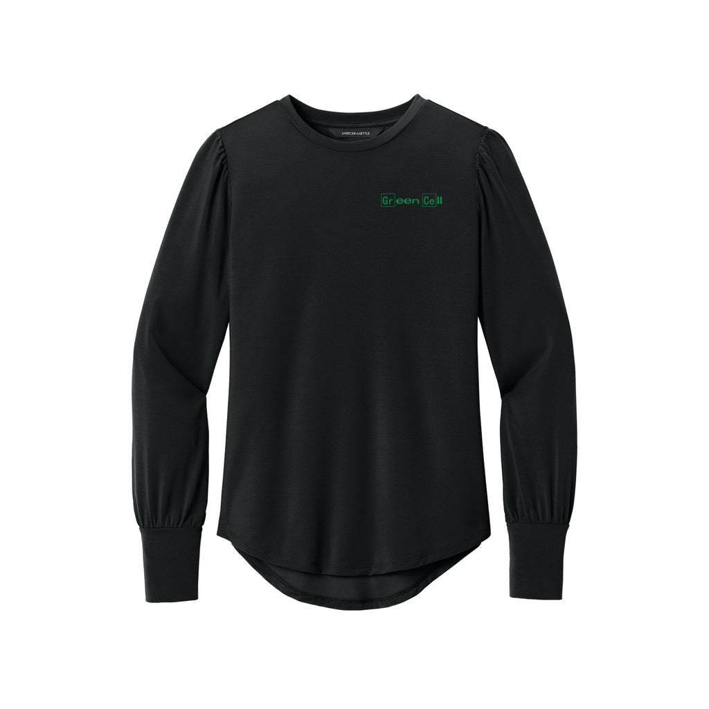 Green Cell - Mercer+Mettle® Women’s Stretch Jersey Long Sleeve Blouson Top