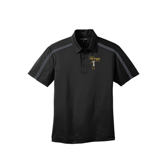 Team Old English Golf - Port Authority® Silk Touch™ Performance Colorblock Stripe Polo