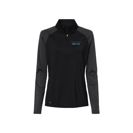 Germain Collision Center - Adidas - Women's Stripe Block Quarter-Zip Pullover