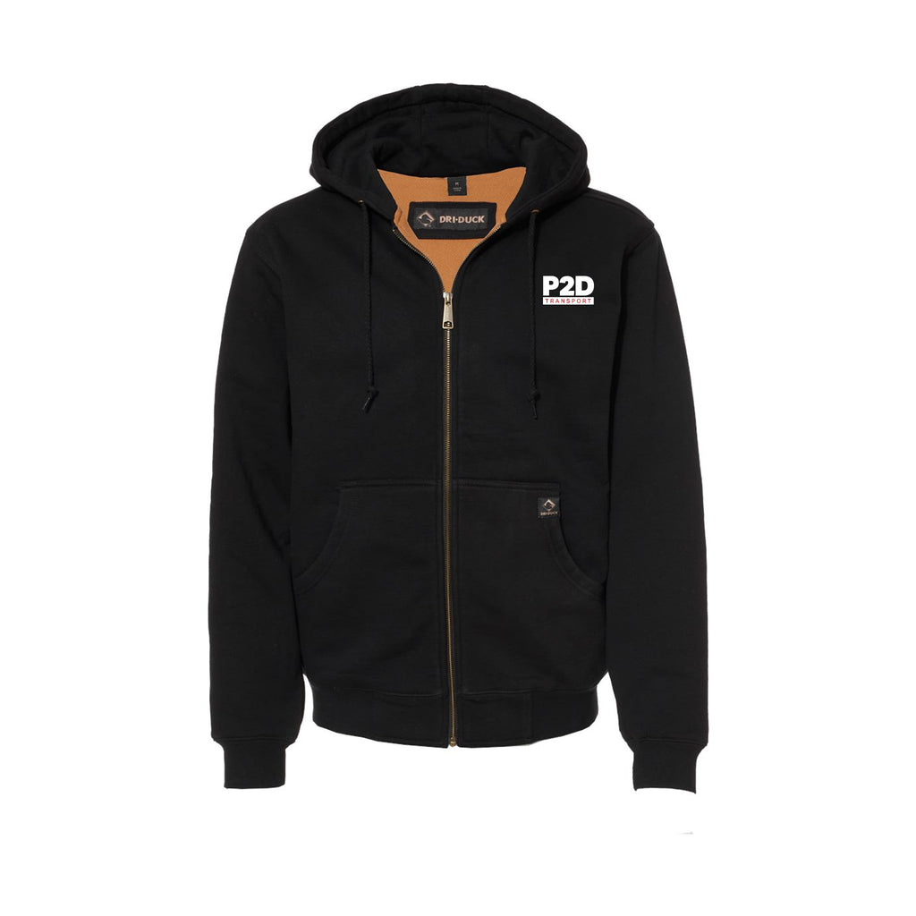 P2D - DRI DUCK - Crossfire Heavyweight Power Fleece Hooded Jacket with Thermal Lining