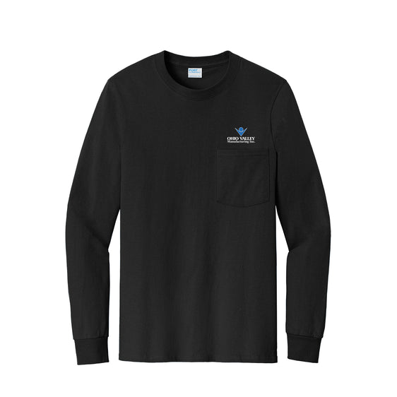 Ohio valley Manufacturing - Port & Company® Long Sleeve Essential Pocket Tee