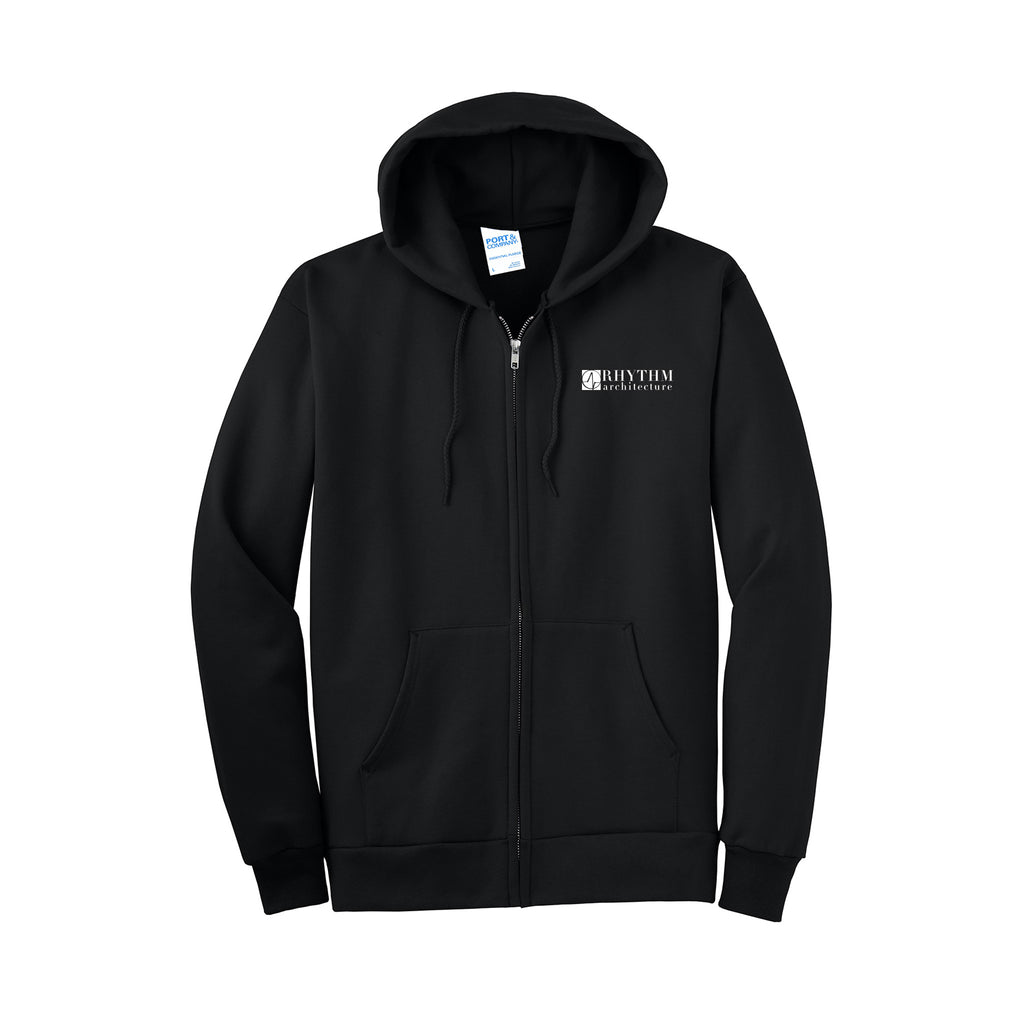 Rhythm Architecture - Port & Company® Tall Essential Fleece Full-Zip Hooded Sweatshirt