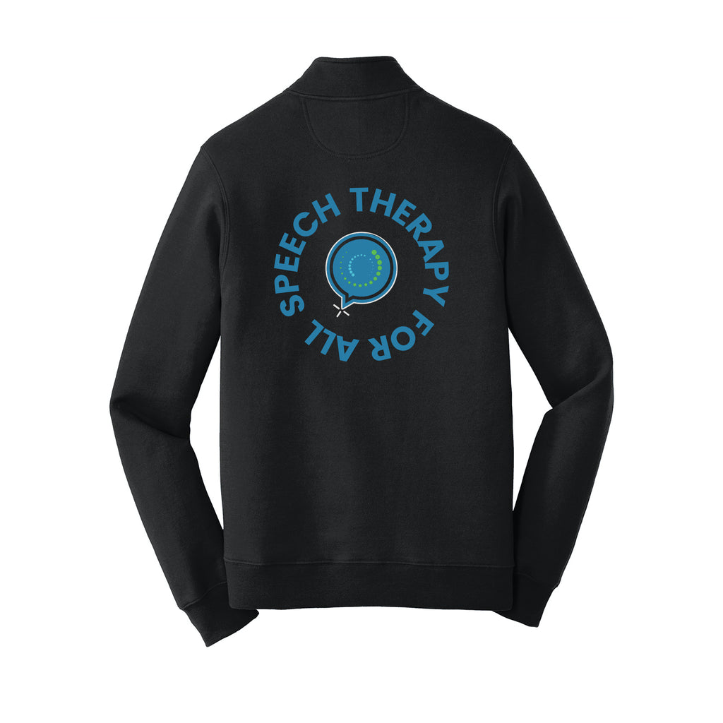 Speech Therapy For All - Port & Company® Fan Favorite™ Fleece 1/4-Zip Pullover Sweatshirt With Backs