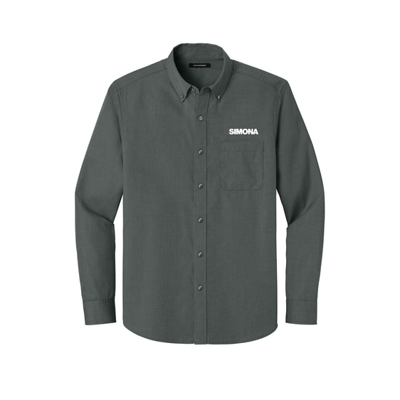 Simona - Port Authority® Long Sleeve Nailhead Easy Care Shirt