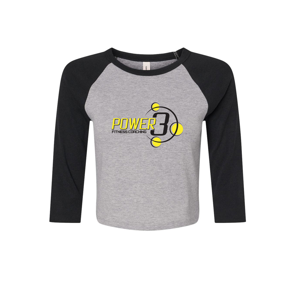 Power 3 - BELLA + CANVAS - Women's Micro Rib 3/4 Raglan Sleeve Baby Tee