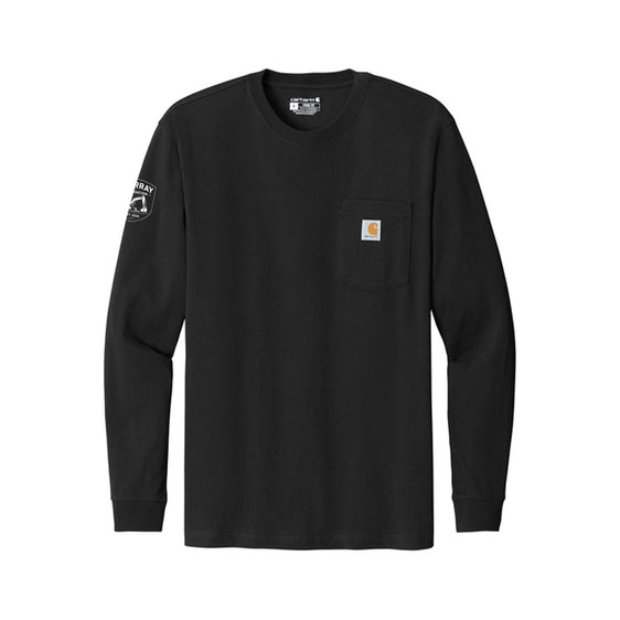 Murray Excavation - Carhartt® Workwear Pocket Long Sleeve T-Shirt - Right Sleeve Logo